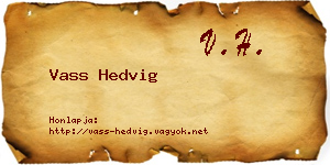 Vass Hedvig névjegykártya
